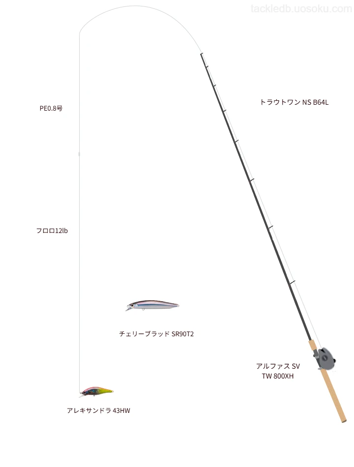 ネイティブトラウトに関するタックル、仕掛け図解