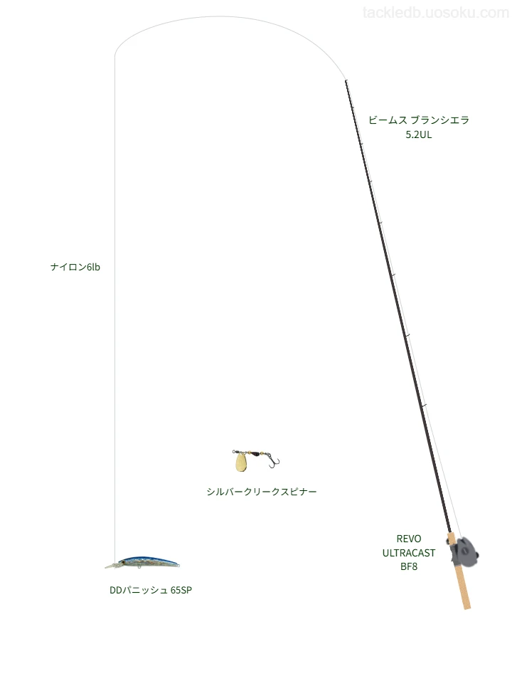 ウエイトが4.0g程度のルアーのためのトラウトタックル【DDパニッシュ 65SP】