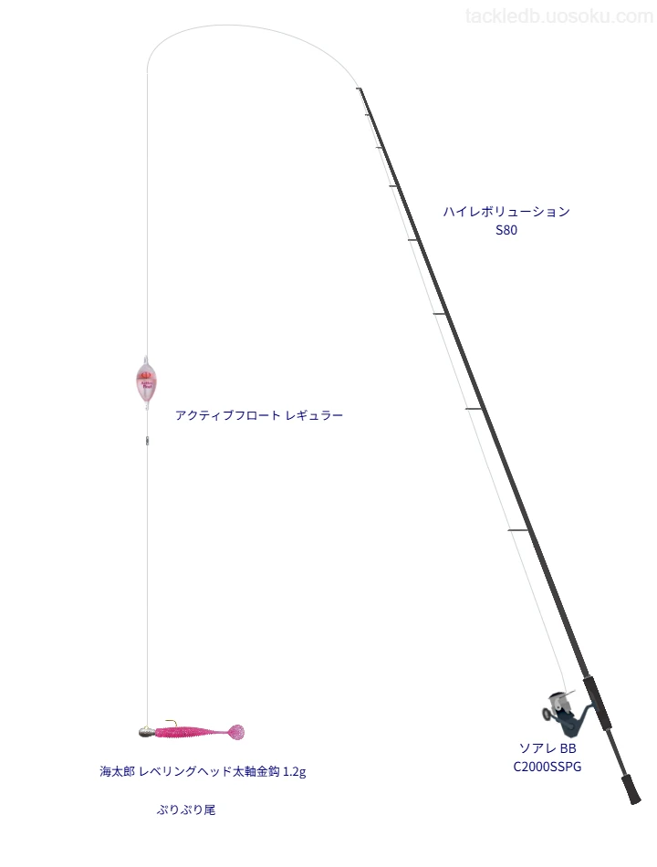 アジングに関するタックル、仕掛け図解