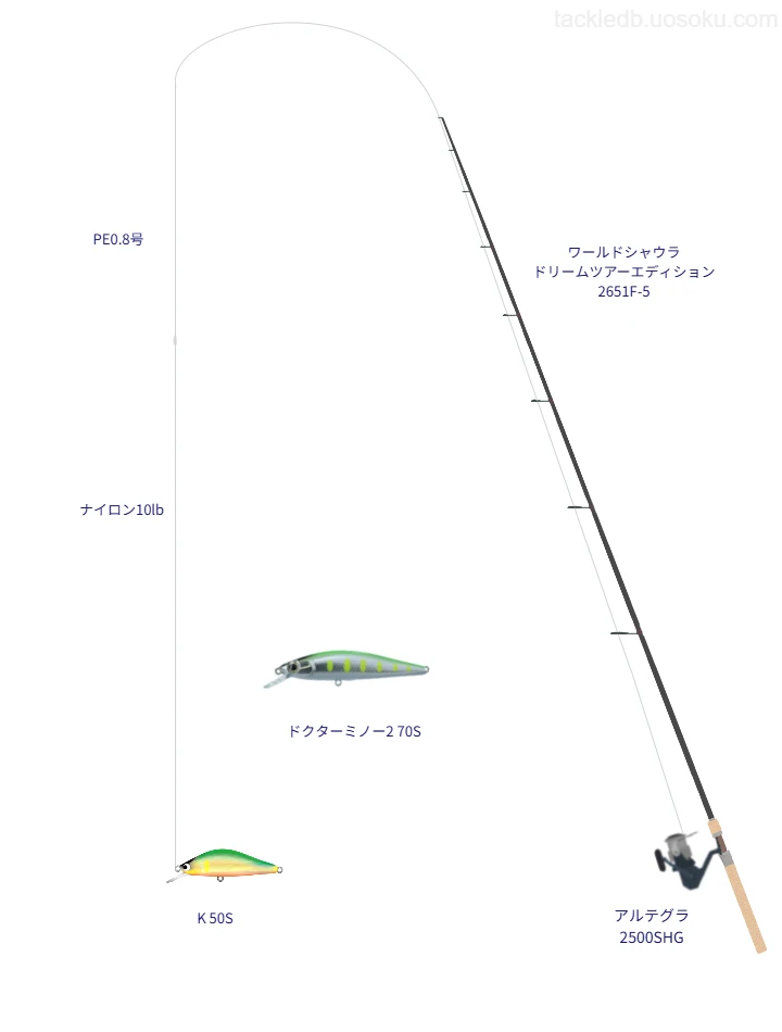 ワールドシャウラ ドリームツアーエディション 2651F-5とミノーによるトラウトタックル【Vインプレ】