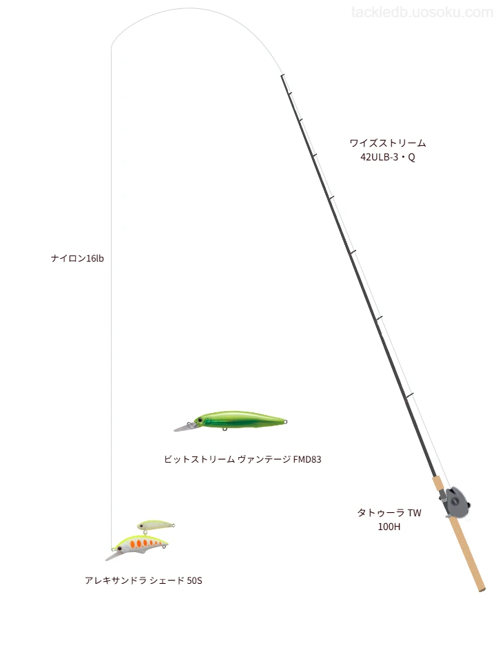 ワイズストリーム 42ULB-3・Q,タトゥーラ TW 100H,ミノーを使う