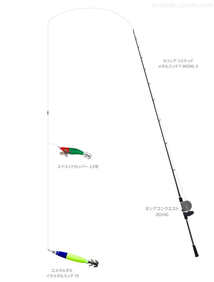 エメラルダス イカメタルスッテ 75を使いこなすタックル【仮想インプレ】