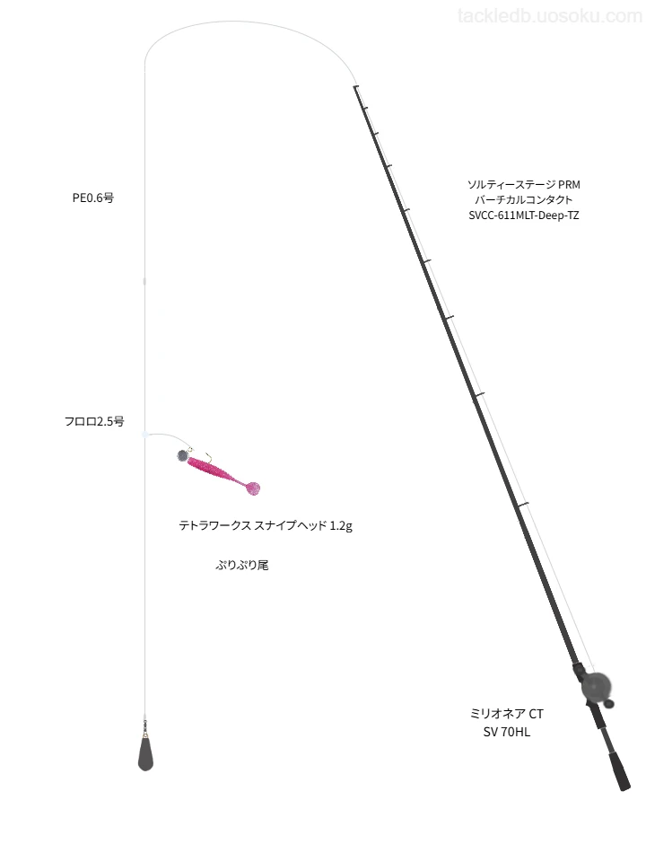 ソルティーステージ PRM バーチカルコンタクト SVCC-611MLT-Deep-TZとミリオネア CT SV 70HLの調和によるボートアジングタックル【仮想インプレ】