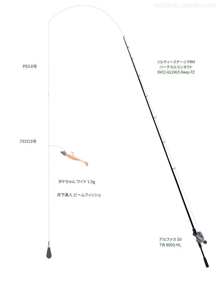 【駿河湾】アブガルシアのソルティーステージ PRM バーチカルコンタクト SVCC-611MLT-Deep-TZを使用したボートアジングタックル【仮想インプレ】