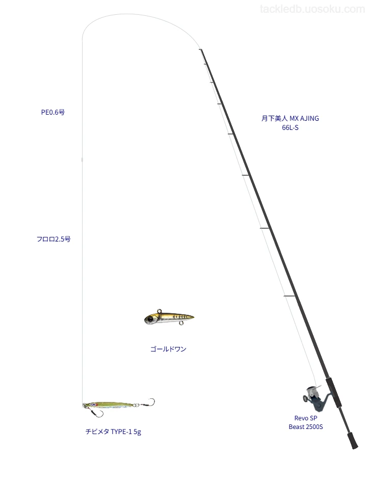 Revo SP Beast 2500Sに月下美人 MX AJING 66L-Sを合わせるアジングタックル【波妻ノ鼻】