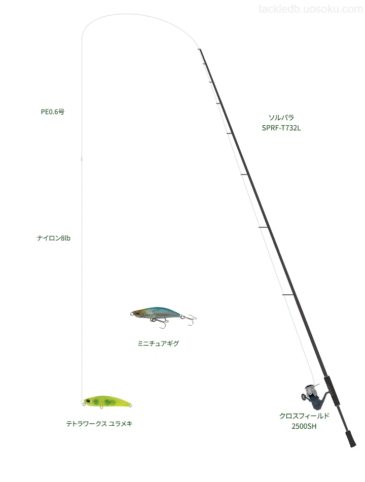 メバリングに関するタックル、仕掛け図解
