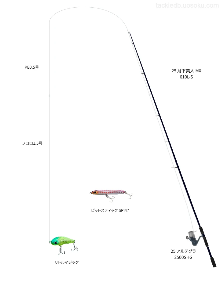 メバリングに関するタックル、仕掛け図解