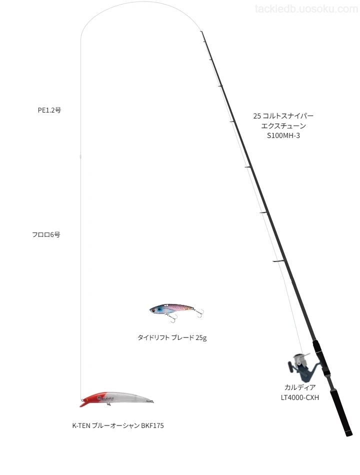 25 コルトスナイパー エクスチューン S100MH-3とカルディア LT4000-CXHの調和によるタックル【仮想インプレ】