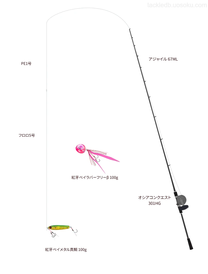 紅牙ベイメタル真鯛 100gのためのタイラバタックル【外房勝浦沖】
