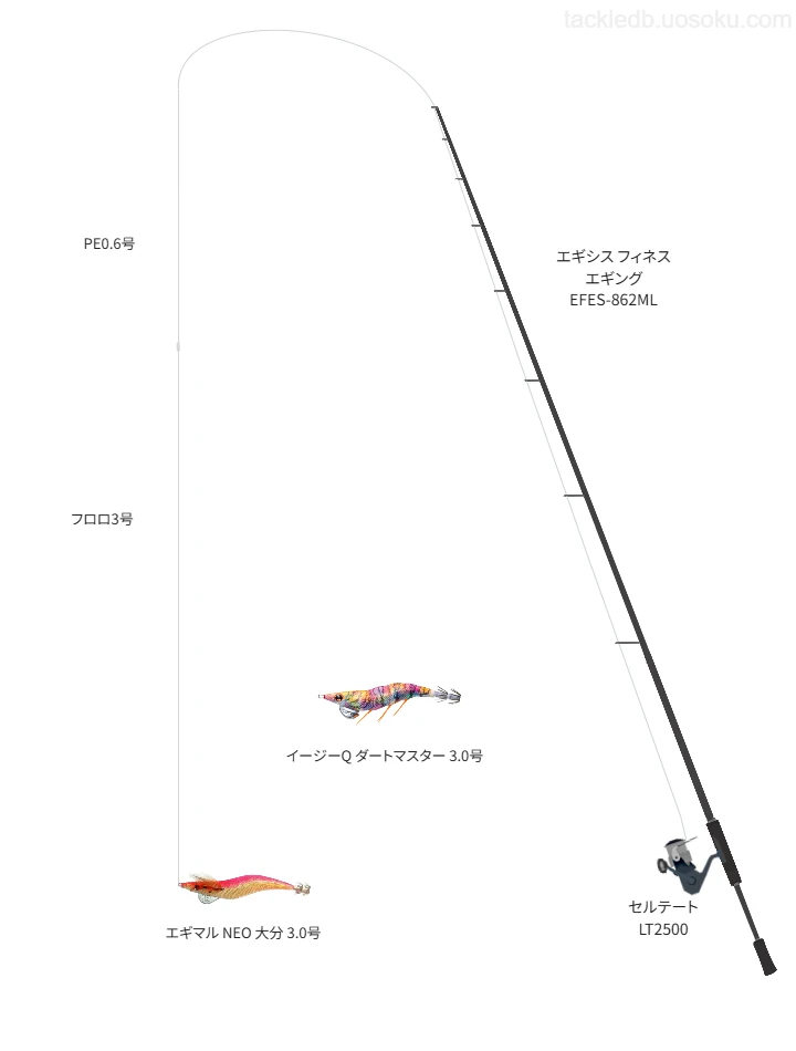 【大島】エギシス フィネス エギング EFES-862MLの仮想使用におけるインプレッション