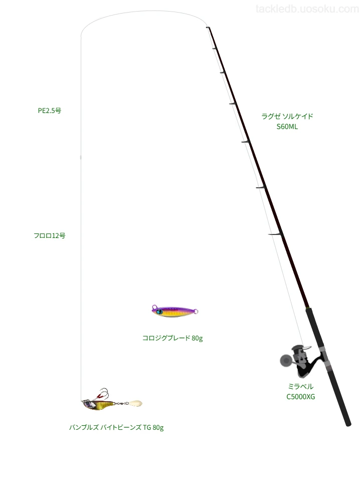 ラグゼ ソルケイド S60MLを使用した最強タックル【伊勢湾】