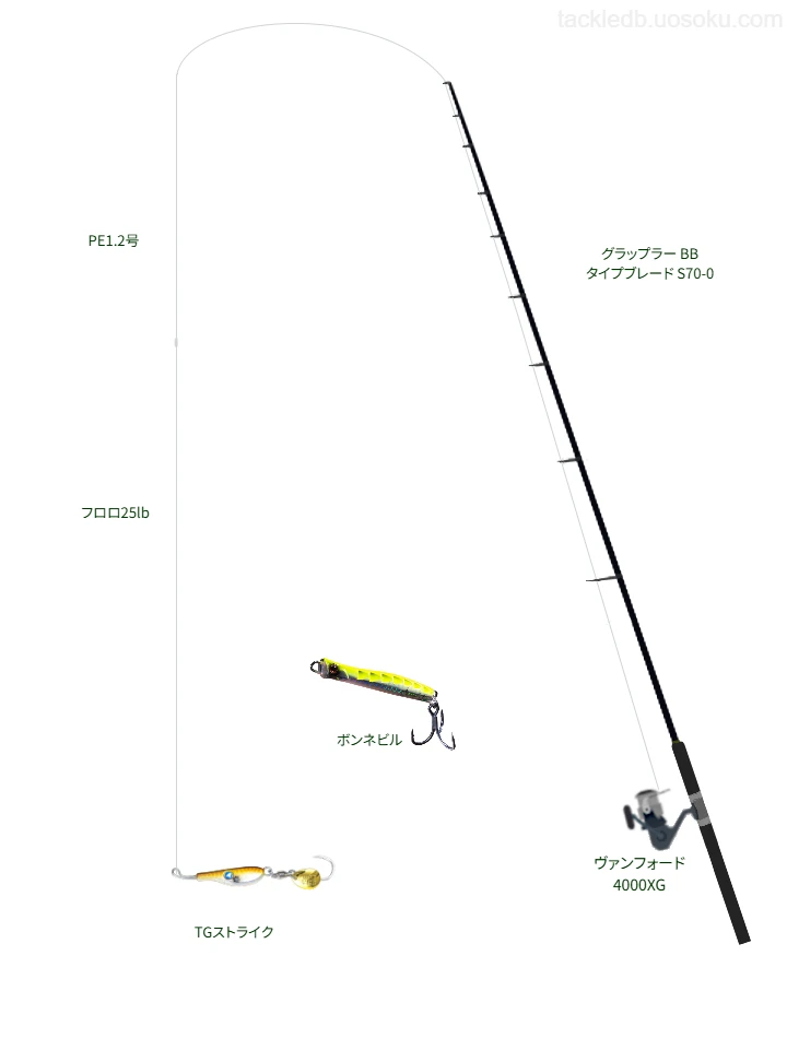 【相模湾】TGストライクを使うタックル【グラップラー BB タイプブレード S70-0】