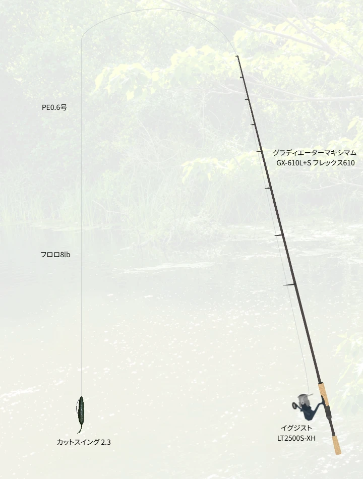バス釣りに関するタックル、仕掛け図解