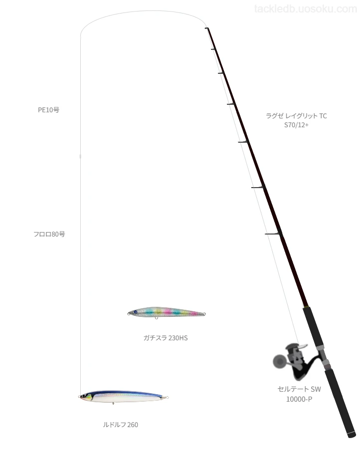 ラグゼ レイグリット TC S70/12+とルドルフ 260による最強キャスティングタックル【下田沖～伊豆諸島周辺】