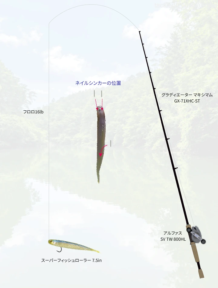 バス釣りに関するタックル、仕掛け図解