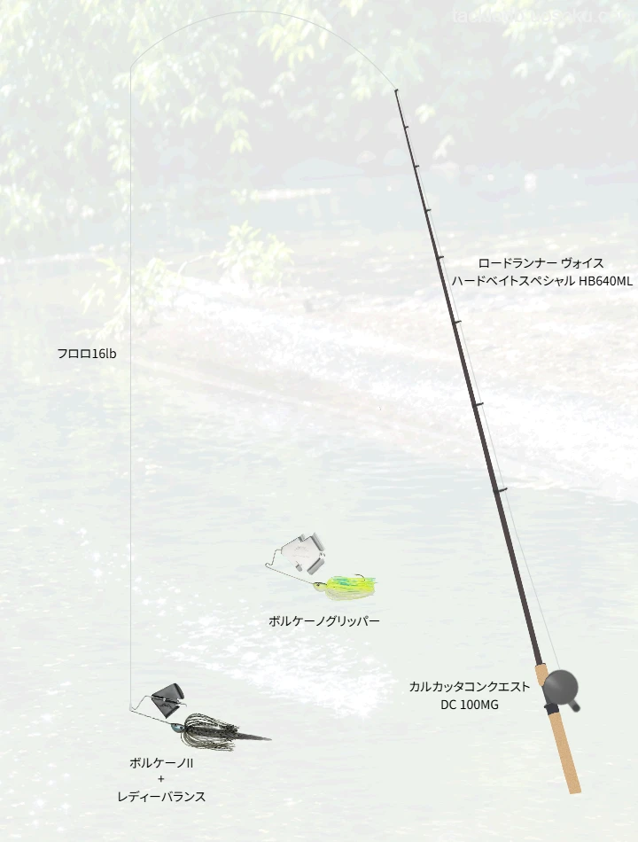 バス釣りに関するタックル、仕掛け図解